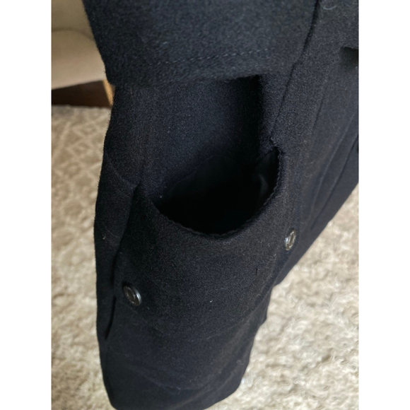 Calvin Klein Wool Winter Coat Belted Zip-Up Black Parisian City Classic Preppy 2 - Picture 14 of 14
